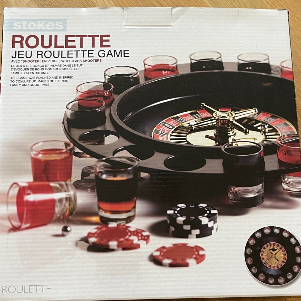 Black and Red Roulette Game Set